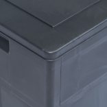 fekete kerti tárolóláda 320 L