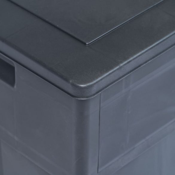 fekete kerti tárolóláda 320 L