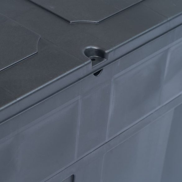 fekete kerti tárolóláda 320 L