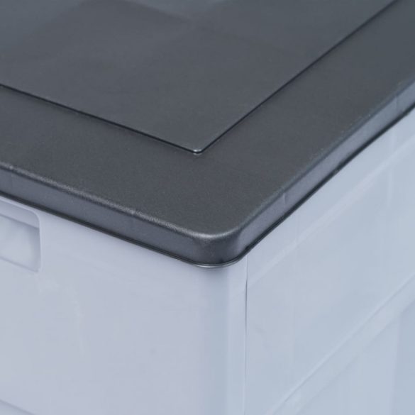 szürke/fekete kerti tárolóláda 320 L