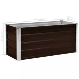 barna horganyzott acél kerti magaságyás 100 x 40 x 45 cm