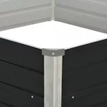 antracitszürke horganyzott acél kerti magaságyás 129x129x45 cm