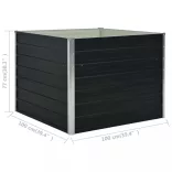antracitszürke horganyzott acél kerti magaságyás 100x100x77 cm