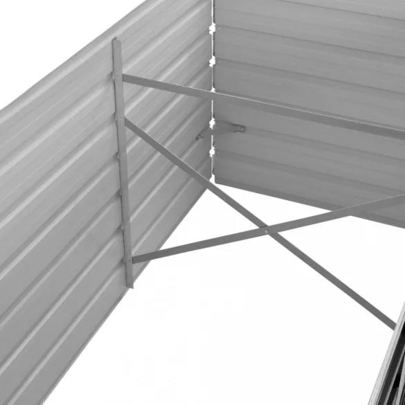 antracitszürke horganyzott acél kerti magaságyás 320x80x77 cm
