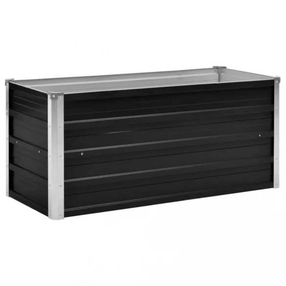 antracitszürke horganyzott acél kerti magaságyás 100x40x45 cm