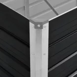 antracitszürke horganyzott acél kerti magaságyás 100x40x45 cm