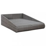 szürke polyrattan kerti ágy 110x200 cm