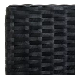 fekete polyrattan kerti szék párnával