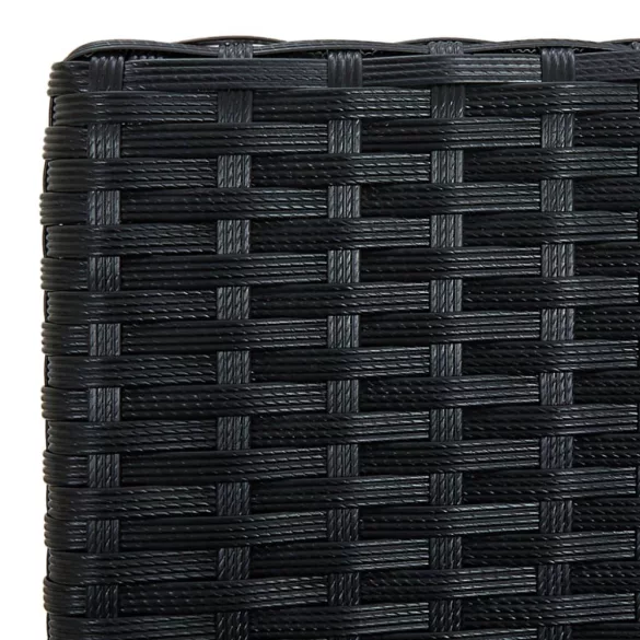 fekete polyrattan kerti szék párnával