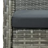 szürke polyrattan kerti szék párnával