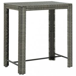 szürke polyrattan kerti bárasztal 100 x 60,5 x 110,5 cm