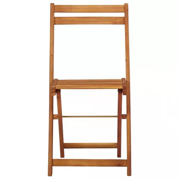 tömör akácfa kerti asztal növénytartóval és 2 bisztrószékkel