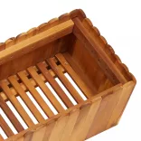 tömör akácfa kerti magaságyás 150 x 30 x 25 cm