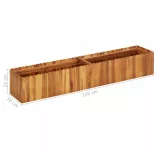 tömör akácfa kerti magaságyás 150 x 30 x 25 cm