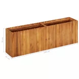 tömör akácfa kerti magaságyás 150 x 30 x 50 cm