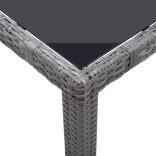 9 részes szürke kültéri polyrattan étkezőgarnitúra