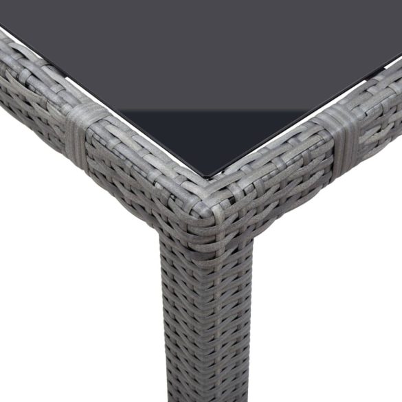 9 részes szürke kültéri polyrattan étkezőgarnitúra