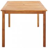 9 részes szürke polyrattan és tömör akácfa étkezőgarnitúra