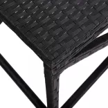 fekete polyrattan kerti pad 120 cm