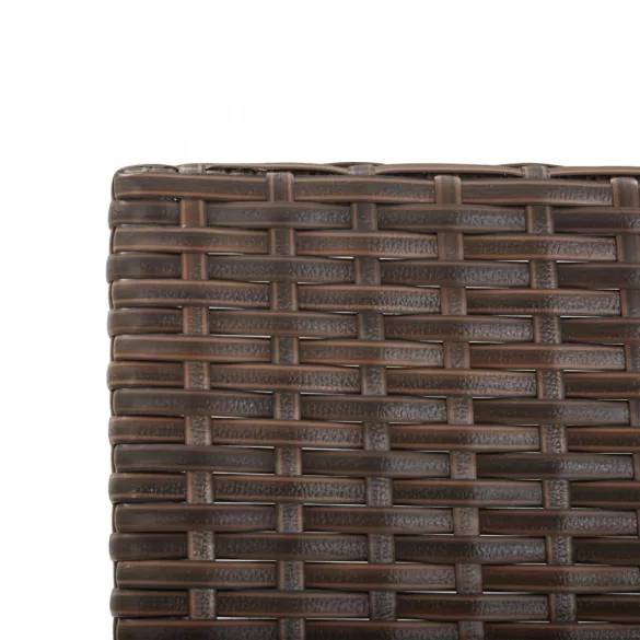 barna polyrattan kerti pad párnákkal 176 cm