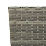 szürke polyrattan kerti pad párnákkal 176 cm