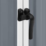 szürke horganyzott acél kerti fészer 195 x 198 x 159 cm