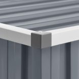 szürke horganyzott acél kerti fészer 195 x 198 x 159 cm