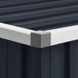 antracitszürke horganyzott acél kerti fészer 195 x 198 x 159 cm