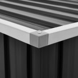 antracitszürke kerti tárolóláda 149 x 99 x 93 cm