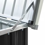 antracitszürke kerti tárolóláda 171 x 99 x 93 cm