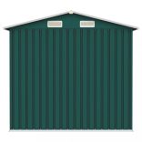 zöld horganyzott acél kerti fészer 205 x 129 x 183 cm