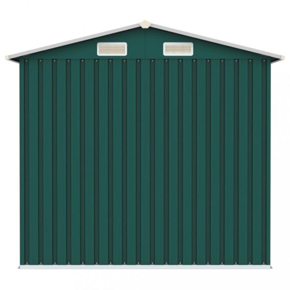 zöld horganyzott acél kerti fészer 205 x 129 x 183 cm