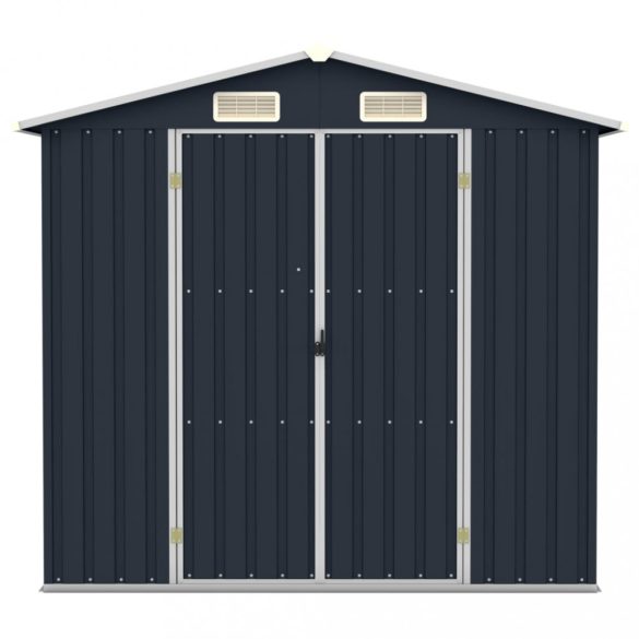 antracitszürke horganyzott acél kerti fészer 205 x 129 x 183 cm