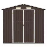 barna horganyzott acél kerti fészer 205 x 129 x 183 cm