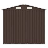 barna horganyzott acél kerti fészer 205 x 129 x 183 cm