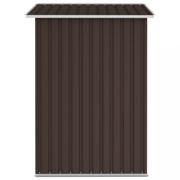 barna horganyzott acél kerti fészer 205 x 129 x 183 cm