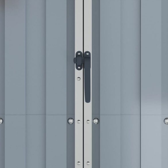 szürke horganyzott acél kerti fészer 116x45x175 cm