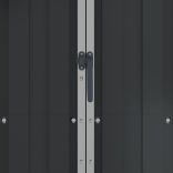 antracitszürke horganyzott acél kerti fészer 116x45x175 cm