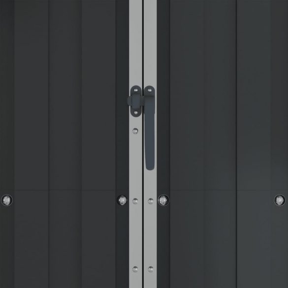 antracitszürke horganyzott acél kerti fészer 116x45x175 cm