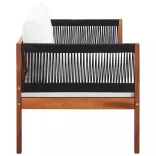 kétszemélyes tömör akácfa kerti kanapé