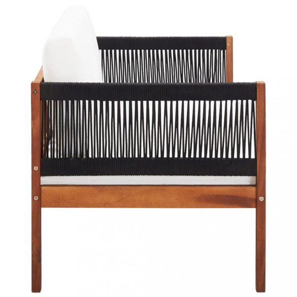 kétszemélyes tömör akácfa kerti kanapé