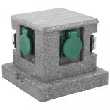 műanyag kerti aljzat szürkület-érzékelővel