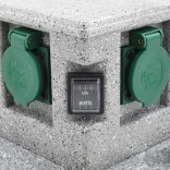 műanyag kerti aljzat szürkület-érzékelővel