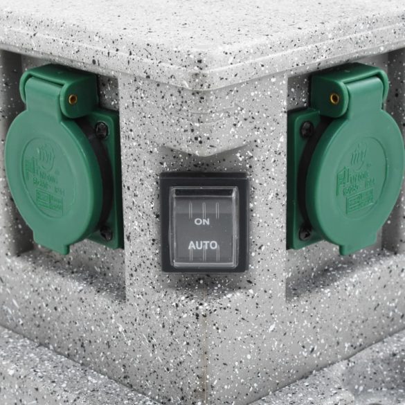 műanyag kerti aljzat szürkület-érzékelővel