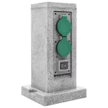 műanyag kerti aljzatoszlop szürkület-érzékelővel