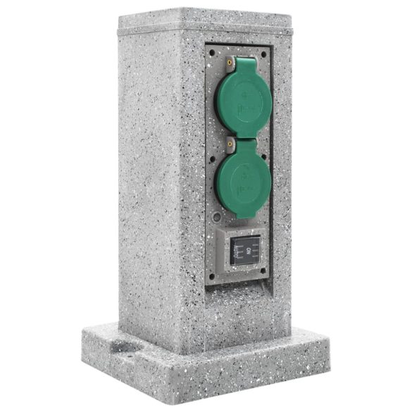 műanyag kerti aljzatoszlop szürkület-érzékelővel