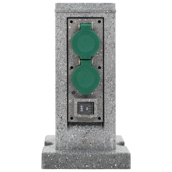 műanyag kerti aljzatoszlop szürkület-érzékelővel