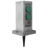 műanyag kerti aljzatoszlop szürkület-érzékelővel