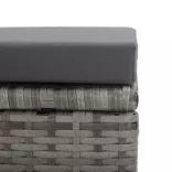 2 db antracitszürke polyrattan kerti ülőke párnával