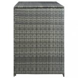 antracit polyrattan dupla tároló gurulós kukához 148x77x111 cm
